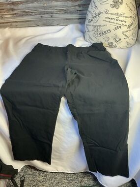 ⭐ George Black Pull On Pants Large 12-14 Elastic Waist Stretch Casual Work